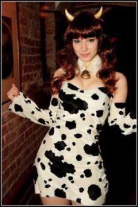 cow, costume, sexy, dress, bell, horns