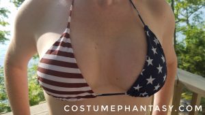 American flag bikini boobs